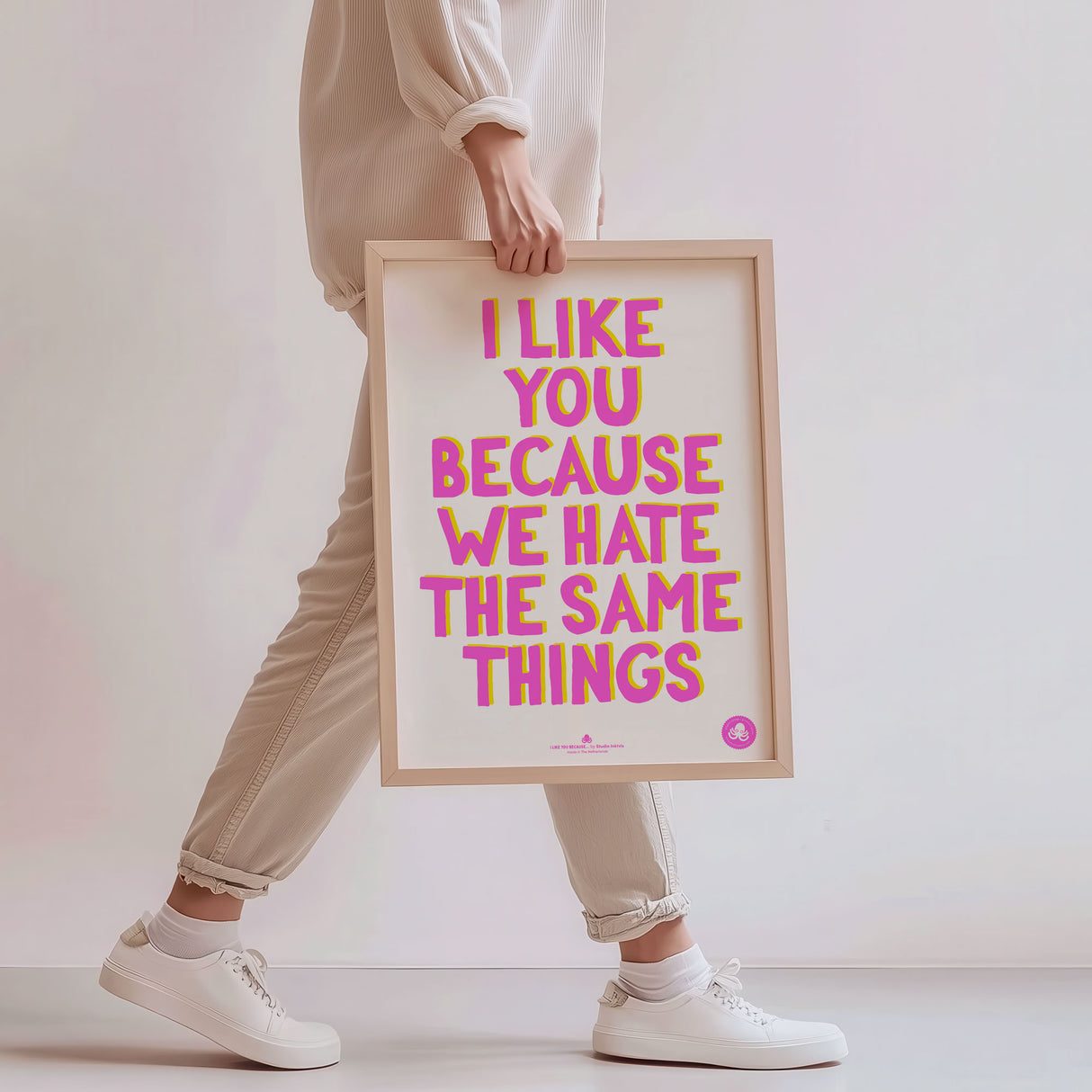 Riso poster A2 I like you because we hate the same things