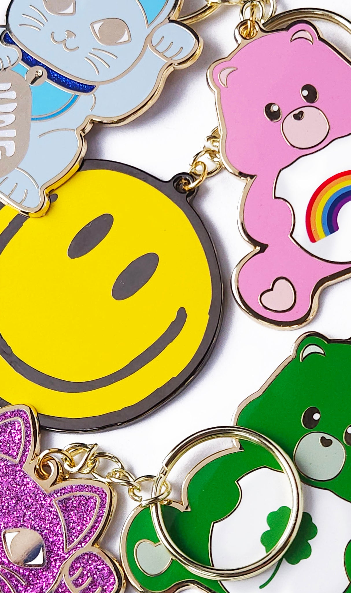 Maneki Neko Sleutelhanger - Gelukskat- Smiley Sleutelhangers-Care bear sleutelhanger