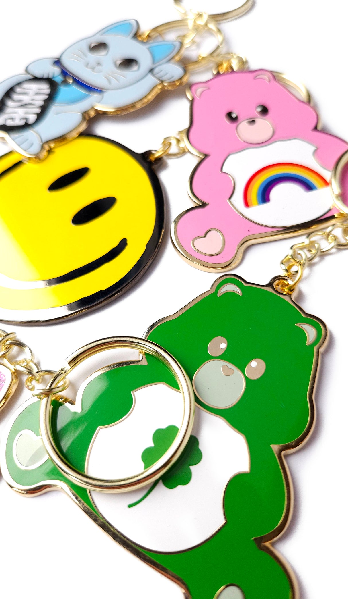 Maneki Neko Sleutelhanger - Gelukskat- Smiley Sleutelhangers-Care bear sleutelhanger