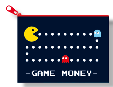 Mini portemonnee Pac Man game money van gerecycled plastic-Portemonnee-Hip-Studio Inktvis