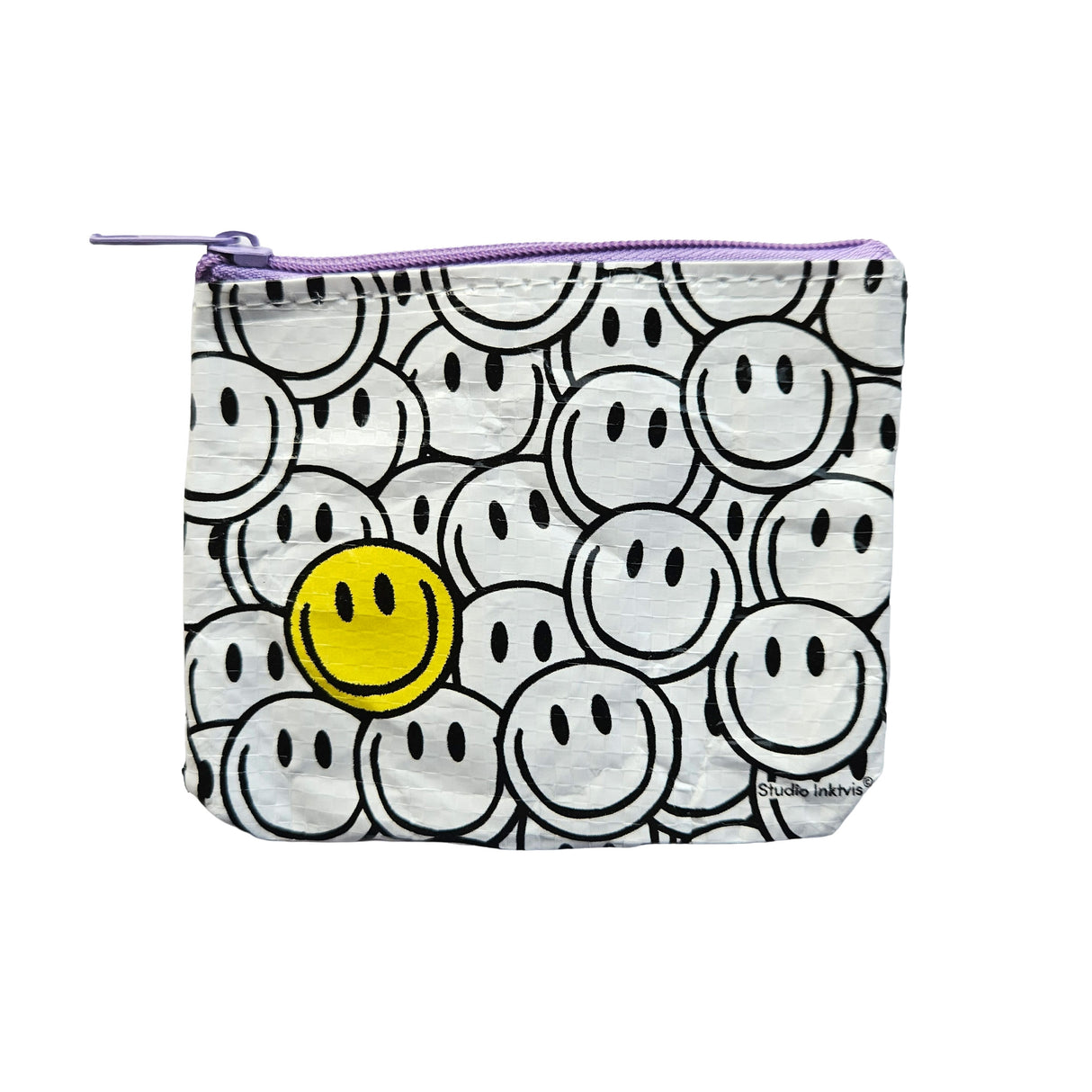 Mini portemonnee Smiley faces van gerecycled plastic-Portemonnee-Fun-Studio Inktvis