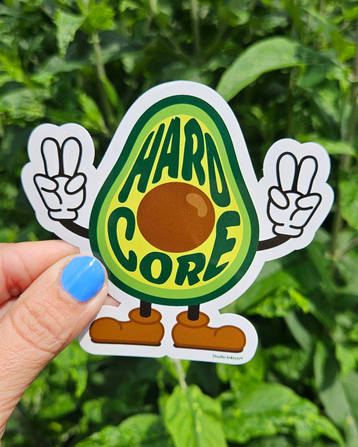 Sticker Hard Core Avocado-Stickers-Txt-Studio Inktvis