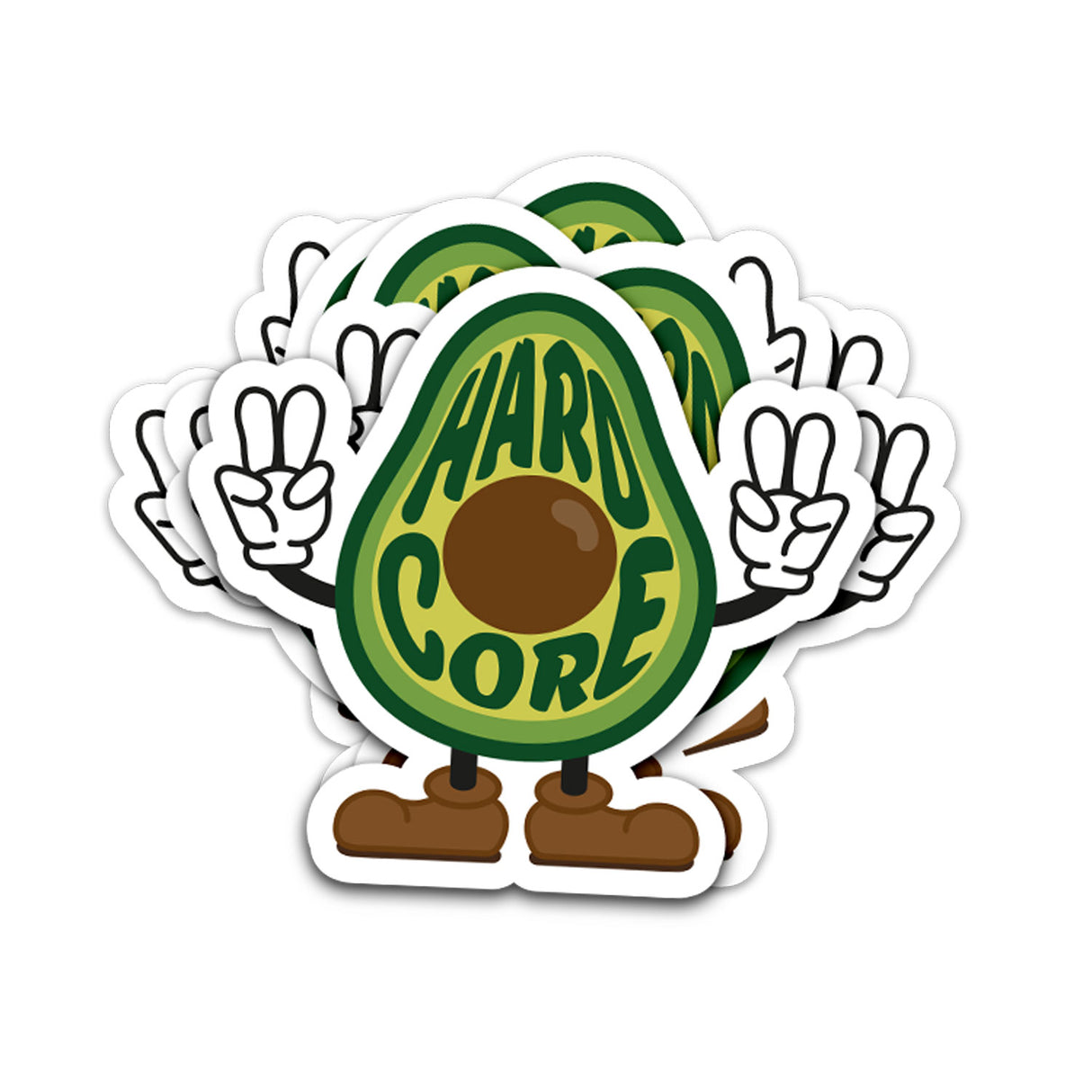 Sticker Hard Core Avocado-Stickers-Txt-Studio Inktvis
