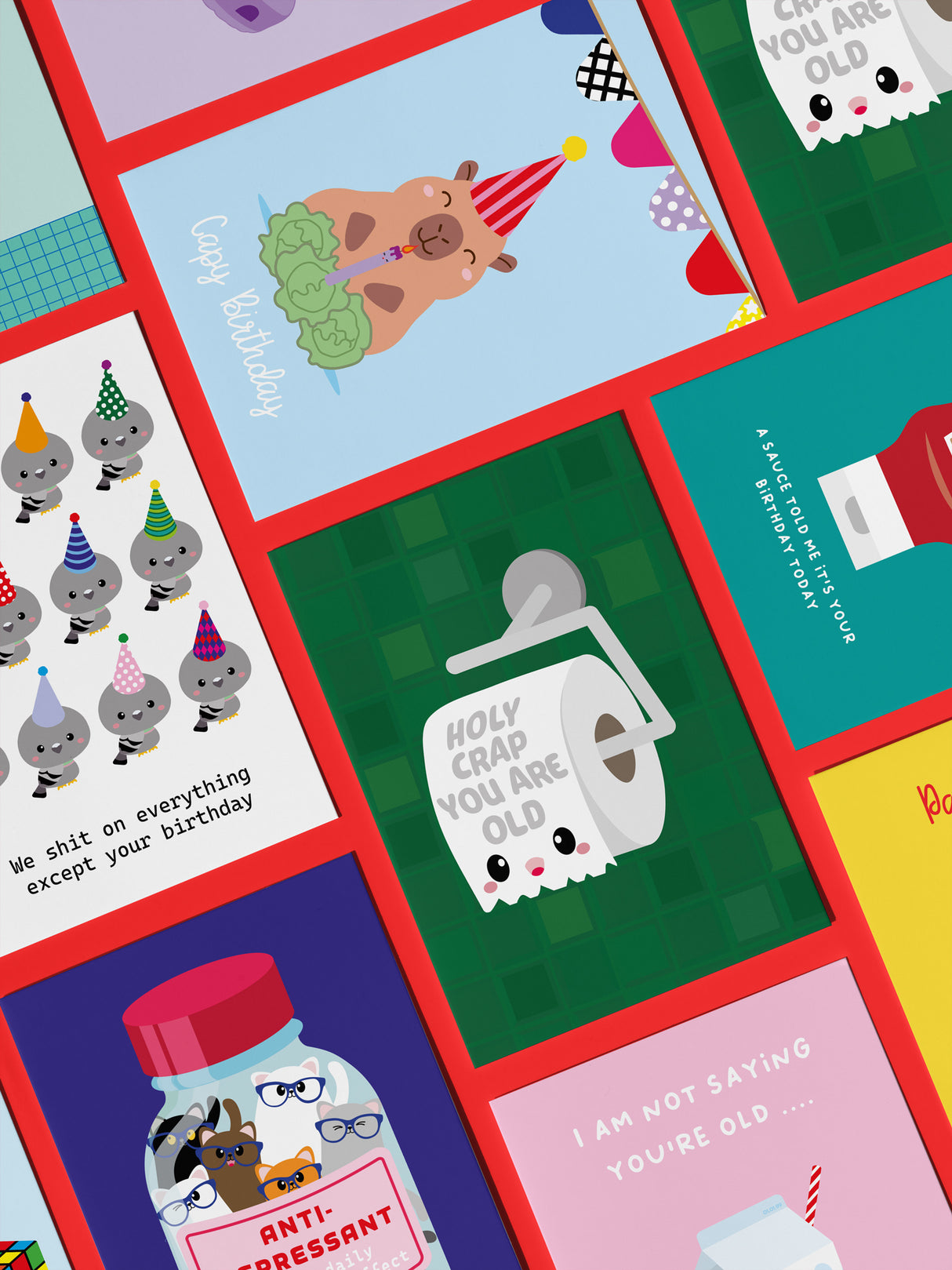 Holy crap you are old birthday card with toilet roll