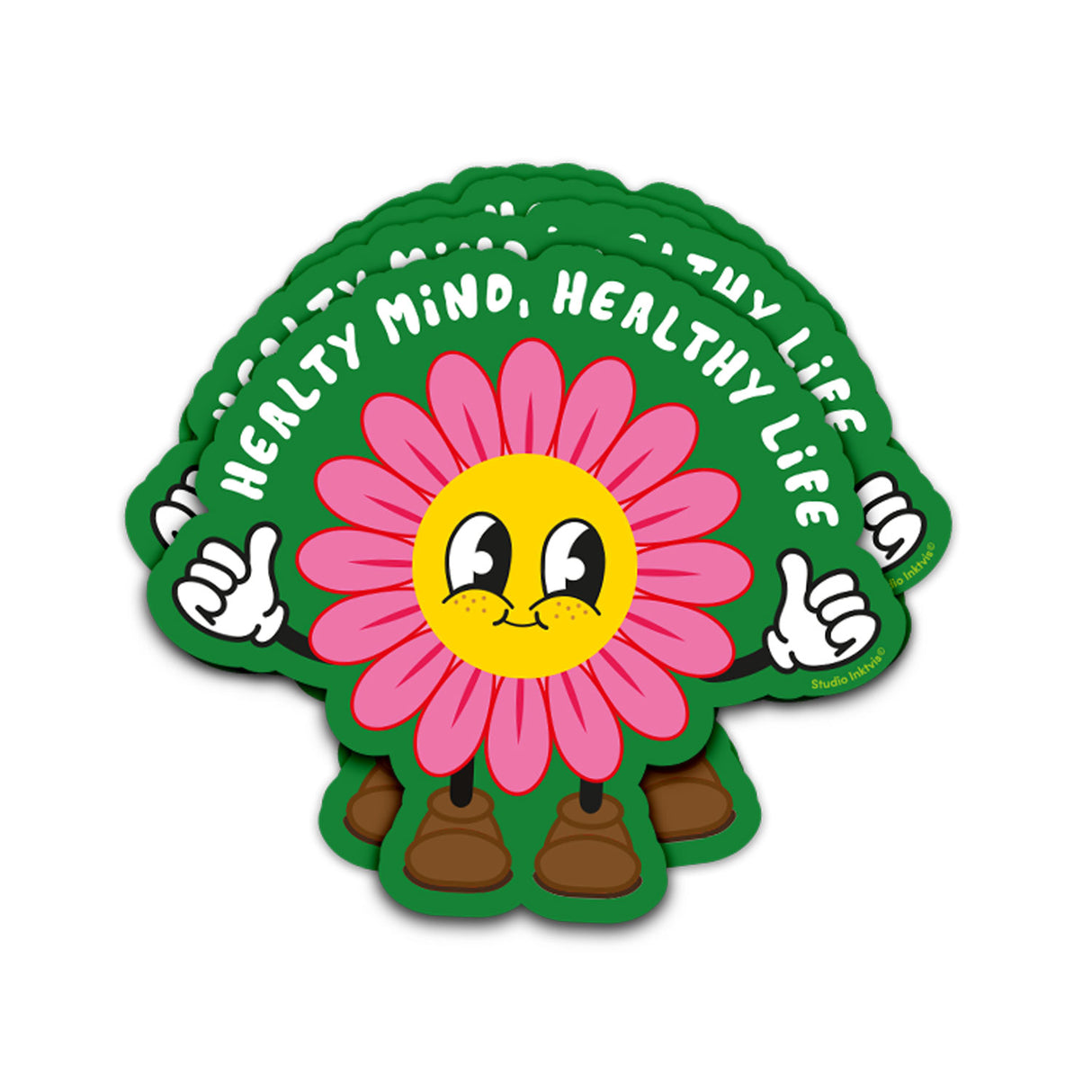 Dishwasher-safe Sticker Healthy mind Healthy life