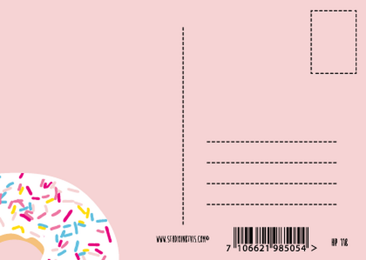 Donut give up-Ansichtkaarten-Studio Inktvis-Studio Inktvis
