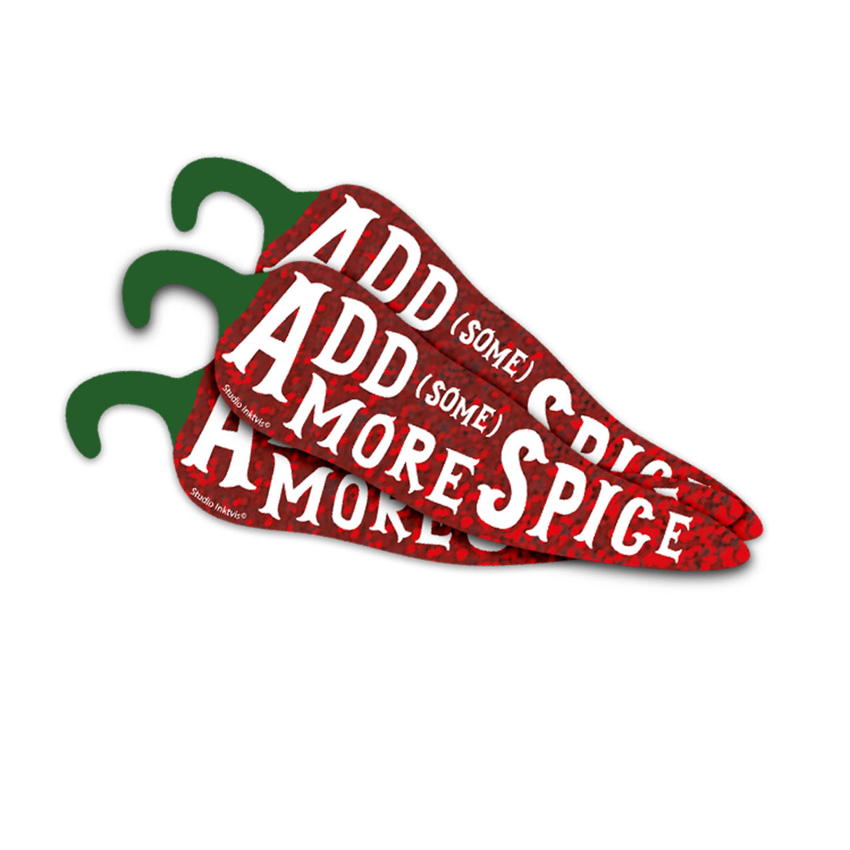 Glitter sticker Add some more spice Chilipeper-Stickers-Fun-Studio Inktvis