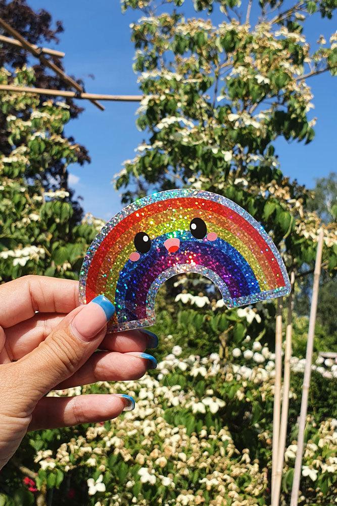 Glitter sticker Regenboog-Stickers-Studio Inktvis-Studio Inktvis