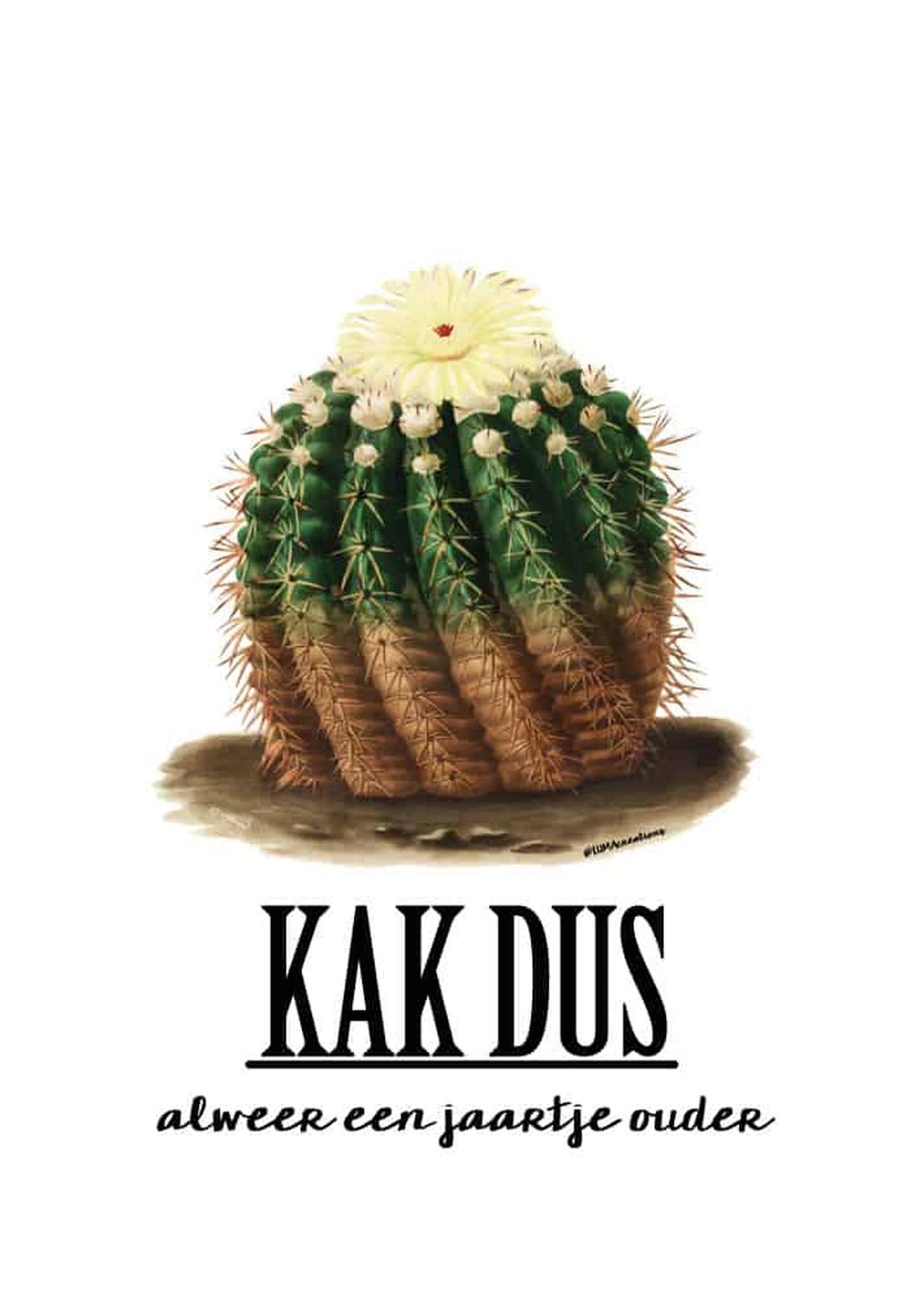 Kak dus weer een jaartje ouder-Ansichtkaarten-Studio Inktvis-Studio Inktvis