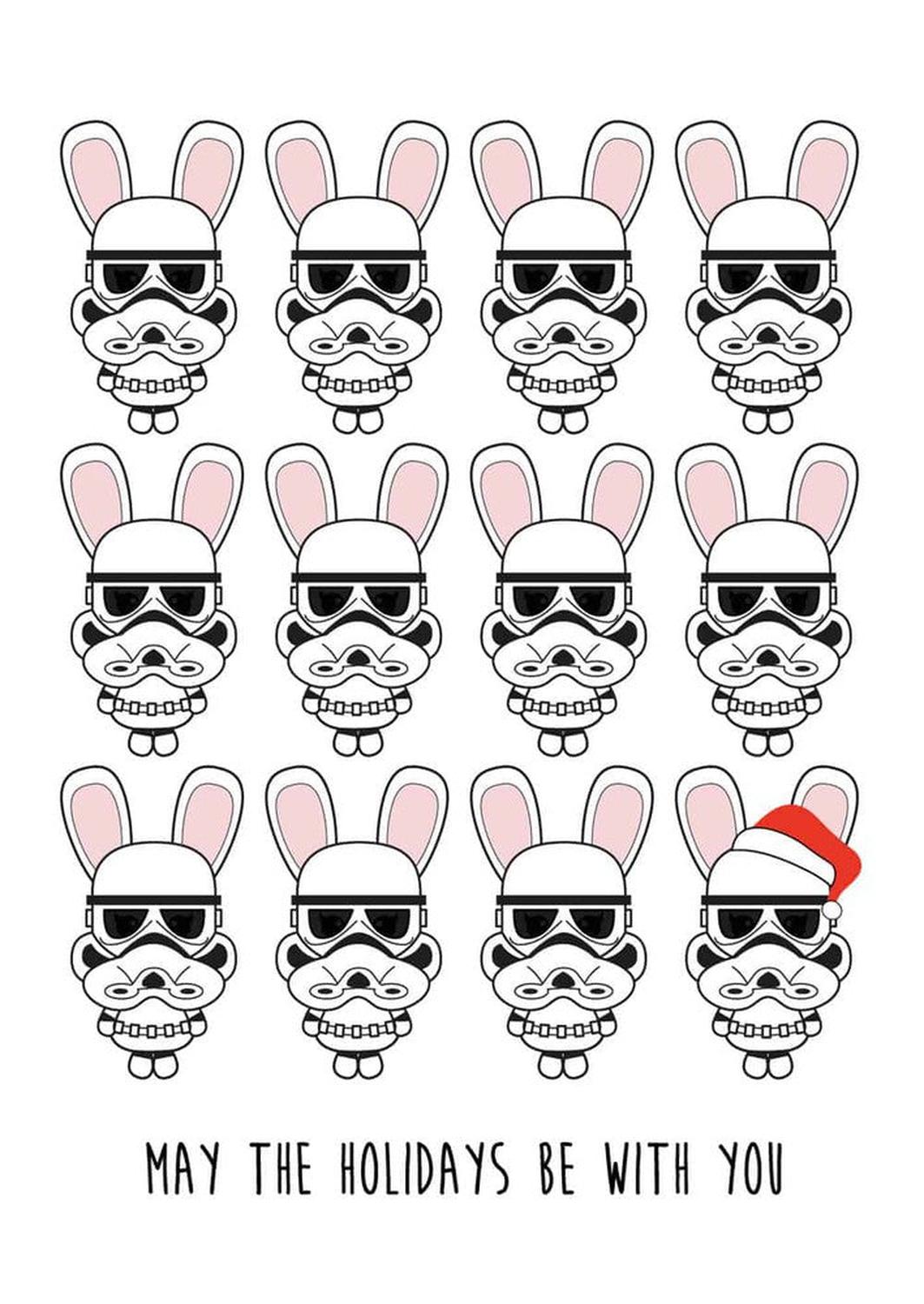 Kerstkaart star wars troopers-Ansichtkaarten-Studio Inktvis-Studio Inktvis