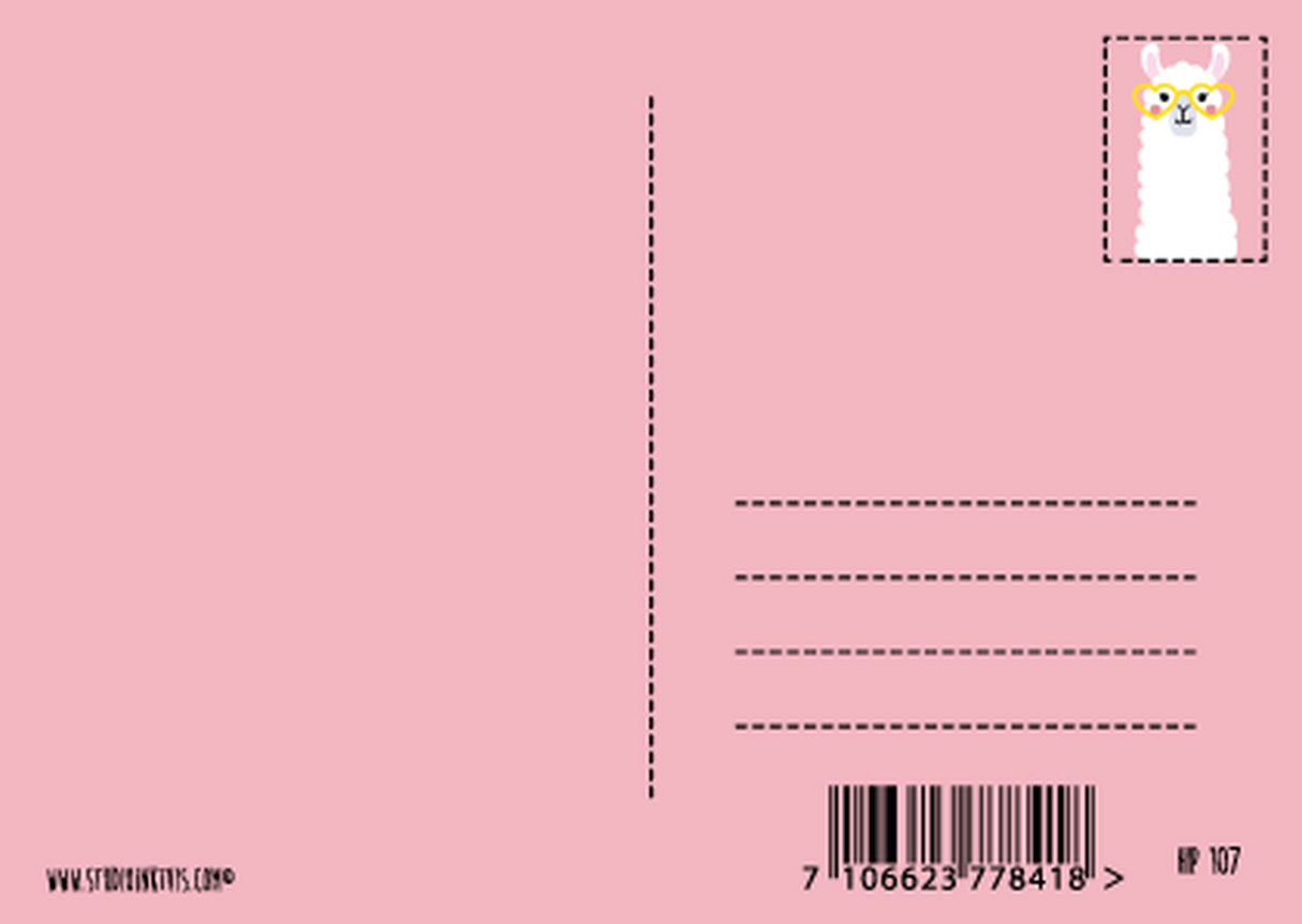 La la la llama-Ansichtkaarten-Studio Inktvis-Studio Inktvis