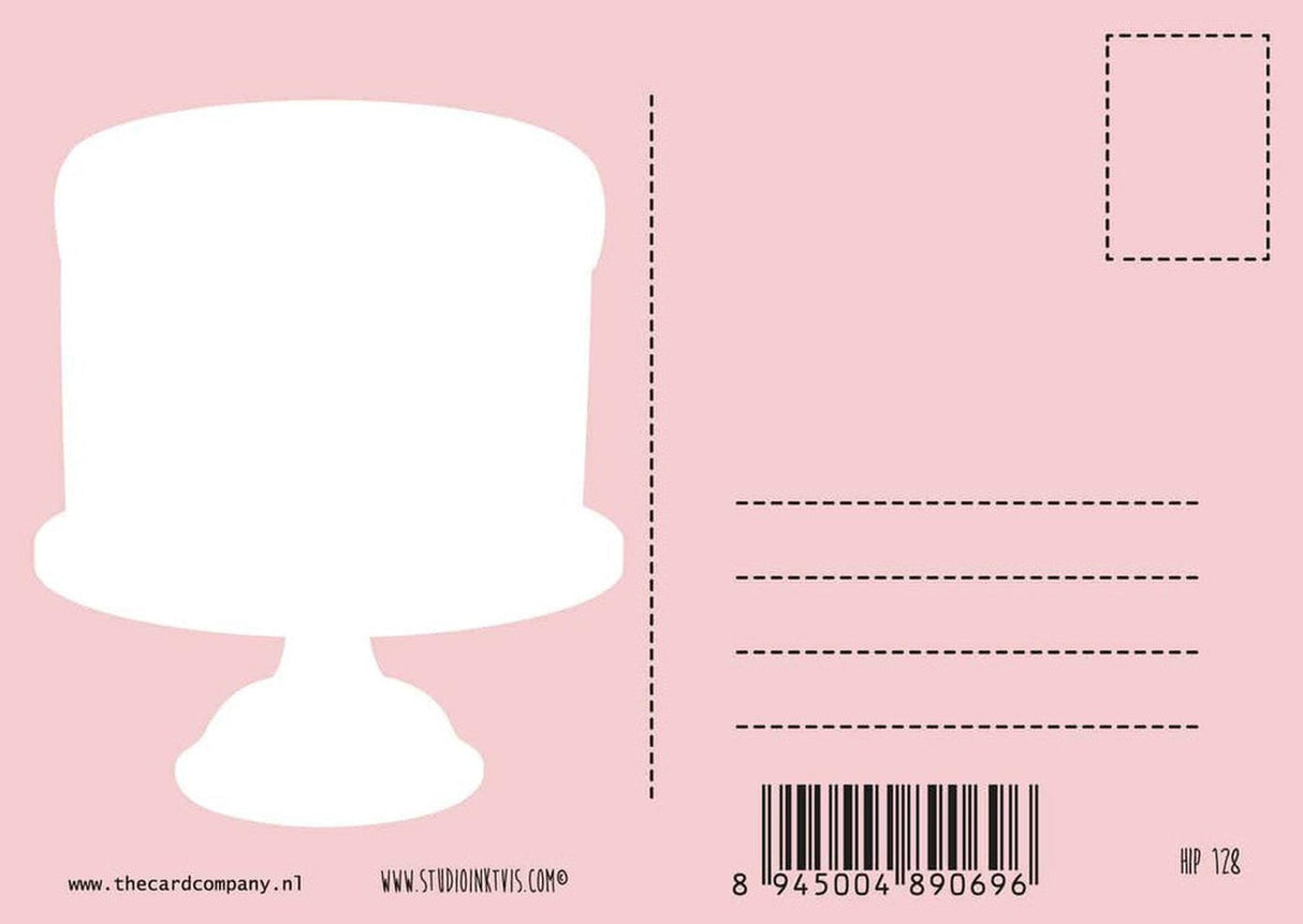 Lost count verjaardagstaart-Ansichtkaarten-Studio Inktvis-Studio Inktvis