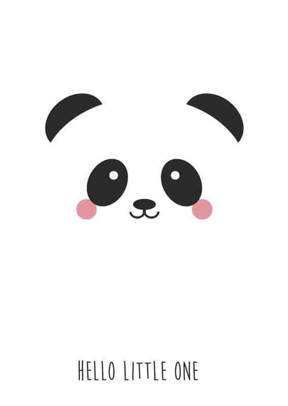 Panda hello little one-Ansichtkaarten-Studio Inktvis-Studio Inktvis