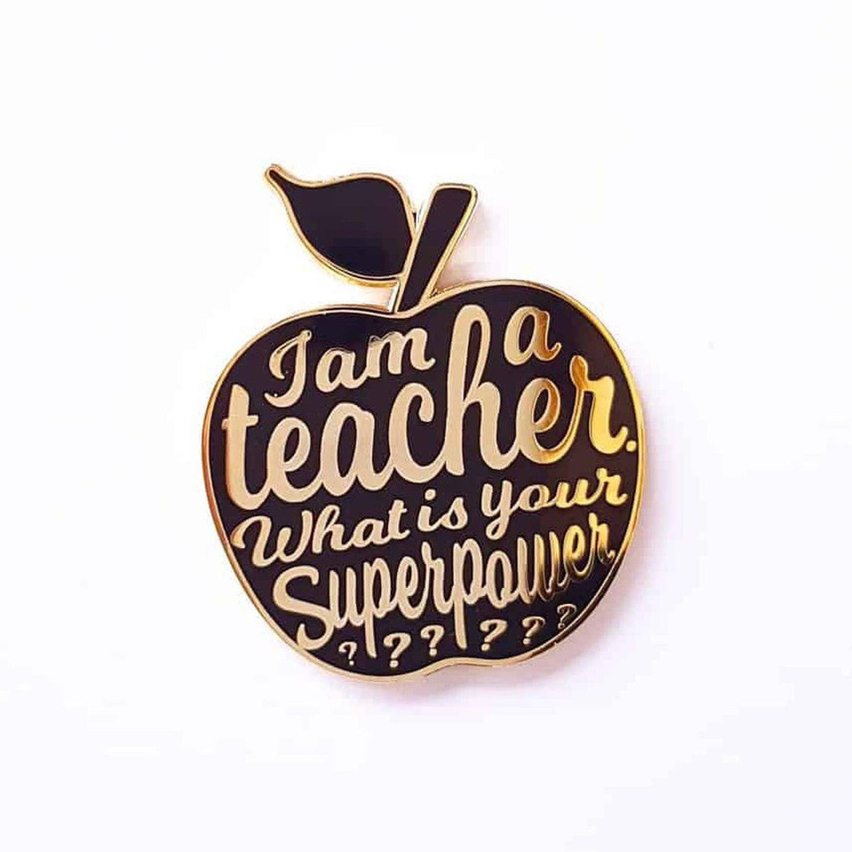 Pin I am a Teacher zwart-Studio Inktvis-Studio Inktvis