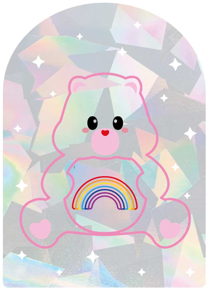 Raamsticker Care Bear Troetelbeer-Studio Inktvis-Studio Inktvis