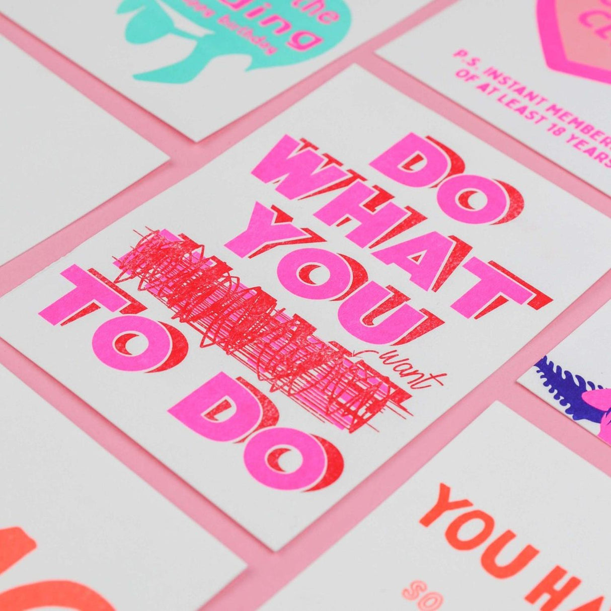 Riso print Do what you want to do-Ansichtkaarten-Fun Riso-Studio Inktvis