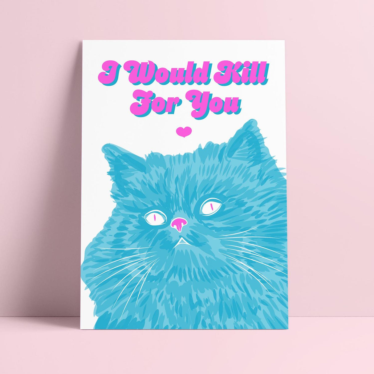 Riso print I would kill for you Fun-051-cat