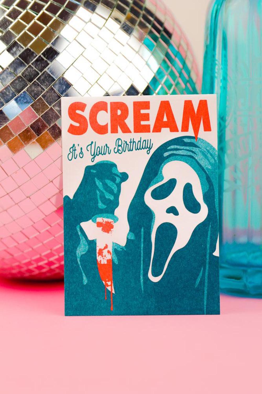 Scream it's your birthday-Ansichtkaarten-Studio Inktvis-Studio Inktvis