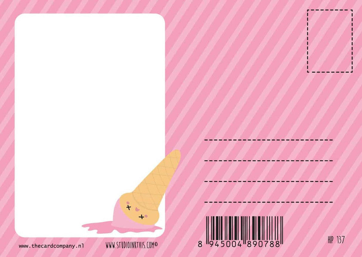 Shit happens ijsje-Ansichtkaarten-Studio Inktvis-Studio Inktvis