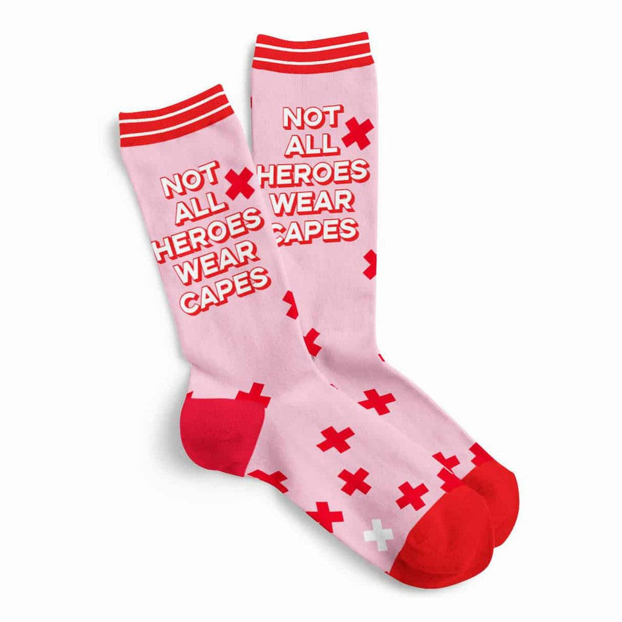 Sokken Not all heroes wear capes 42-46 roze-Studio Inktvis-Studio Inktvis