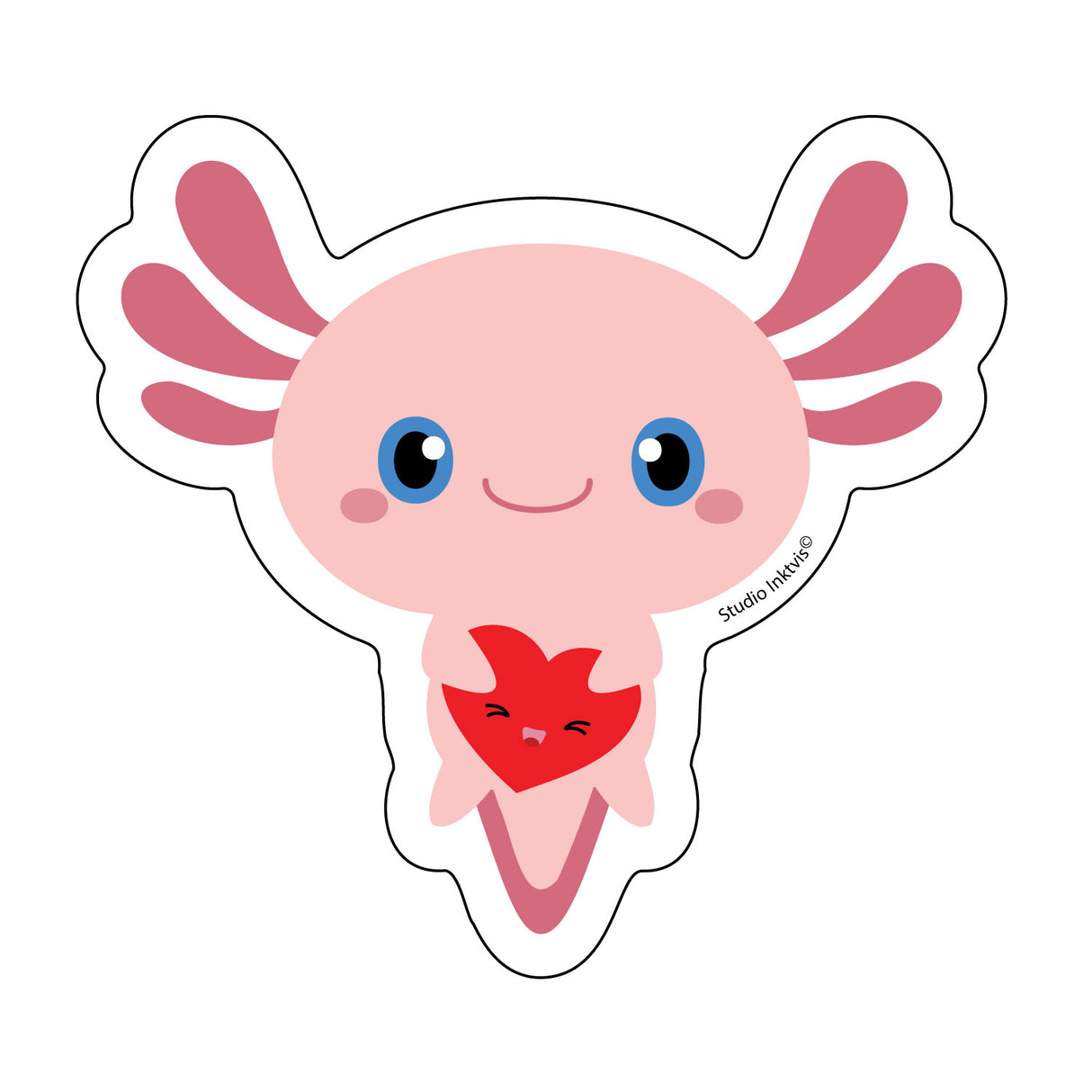 Sticker Axolotl-Stickers-Studio Inktvis-Studio Inktvis