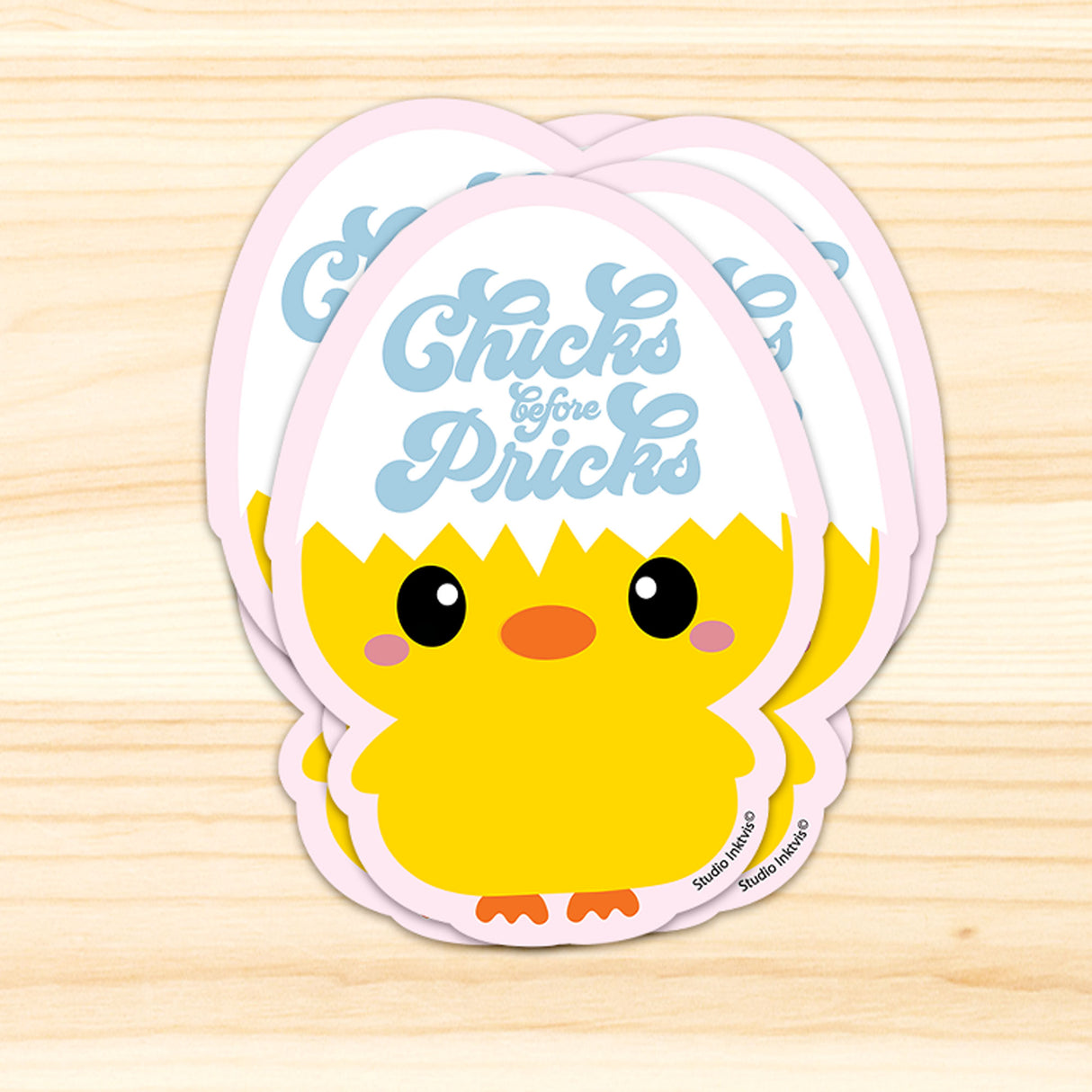 Sticker Chicks before Pricks-Stickers-Studio Inktvis-Studio Inktvis