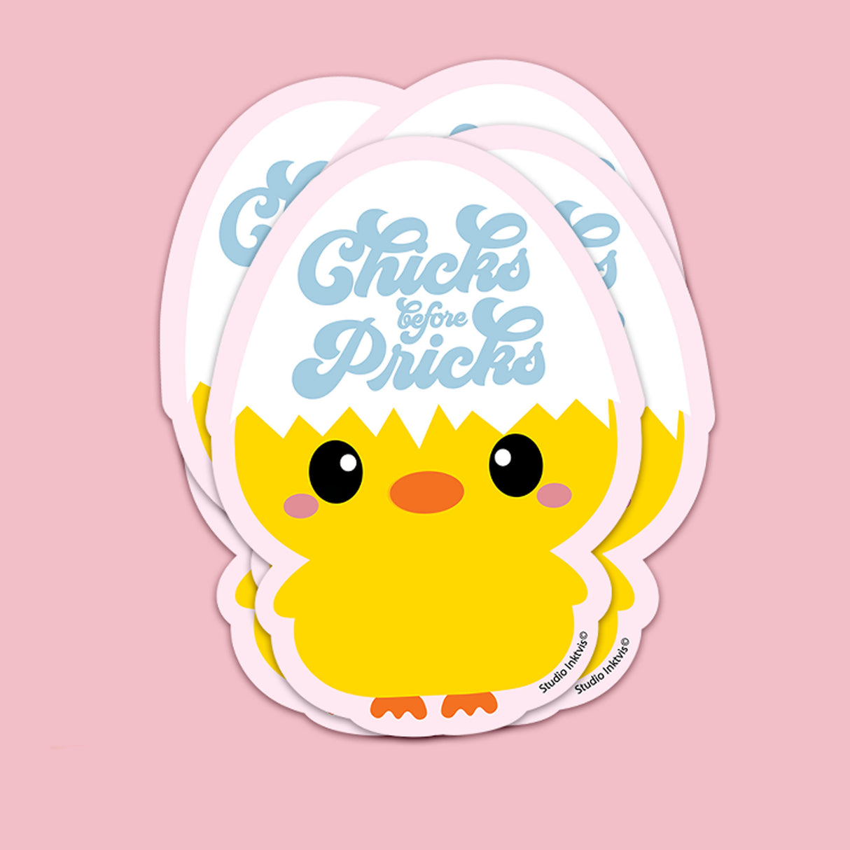 Sticker Chicks before Pricks-Stickers-Studio Inktvis-Studio Inktvis