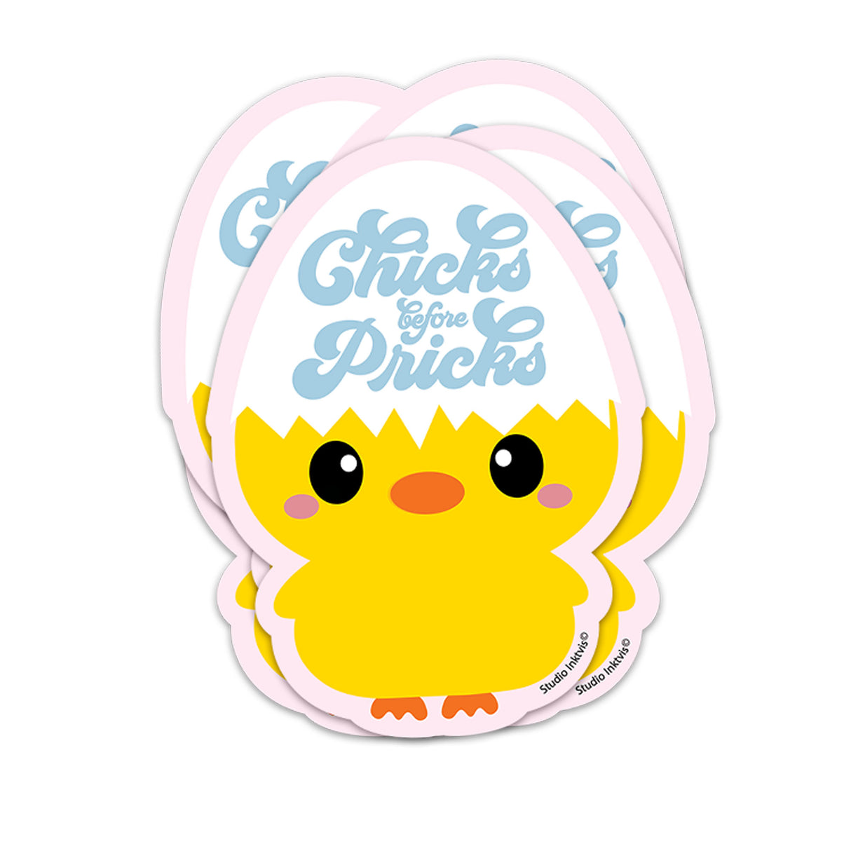 Sticker Chicks before Pricks-Stickers-Studio Inktvis-Studio Inktvis