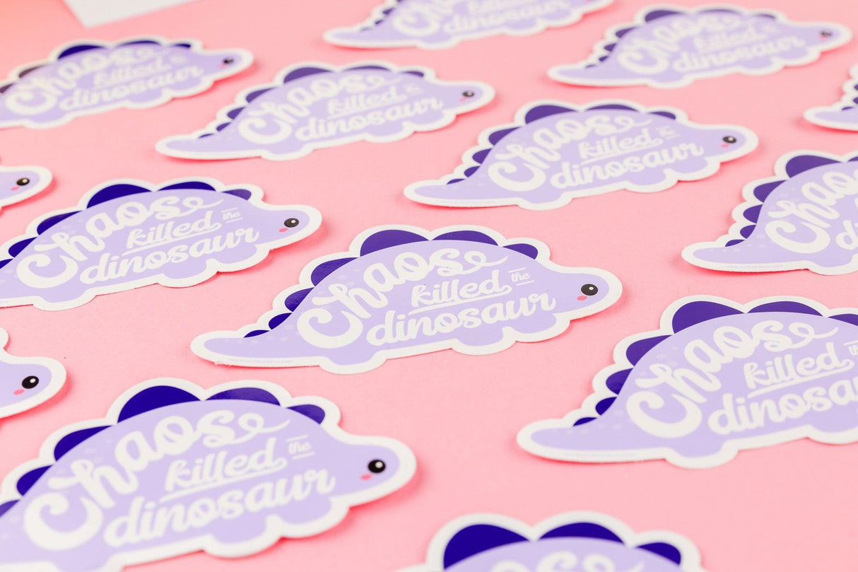 Sticker Dino Chaos killed the dinosaur-Stickers-Studio Inktvis-Studio Inktvis