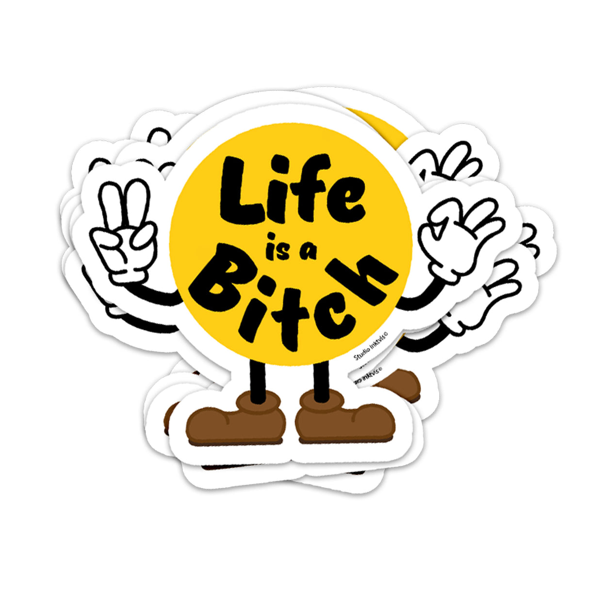 Sticker Life is a Bitch-Stickers-Txt-Studio Inktvis