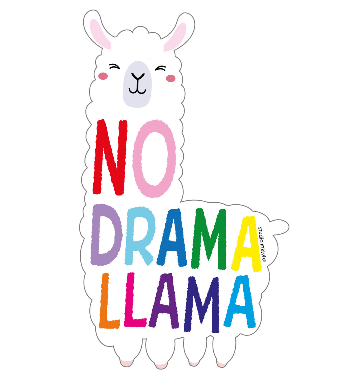 Sticker No Drama Llama-Stickers-Hip-Studio Inktvis