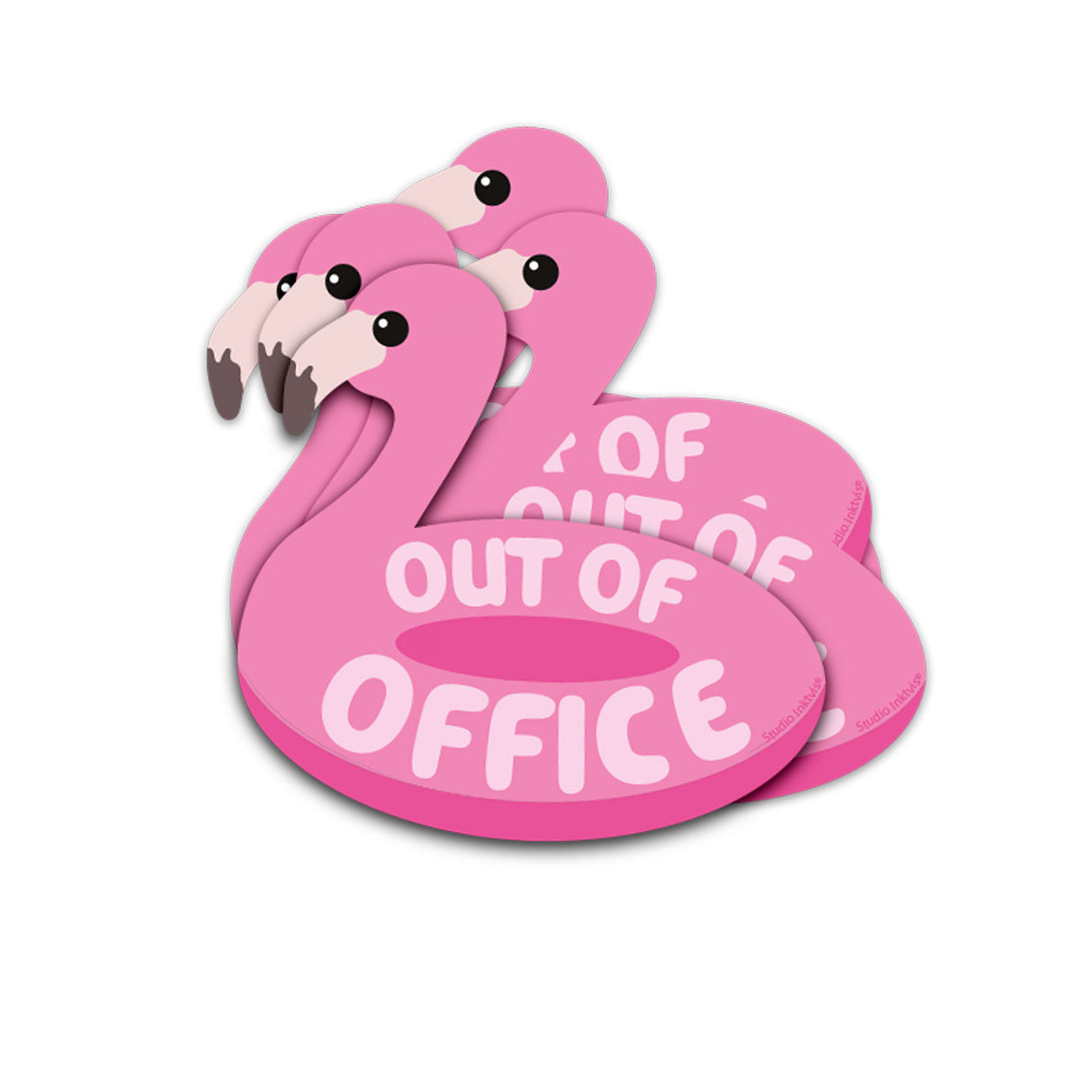 Sticker Out of Office Flamingo-Stickers-Txt-Studio Inktvis