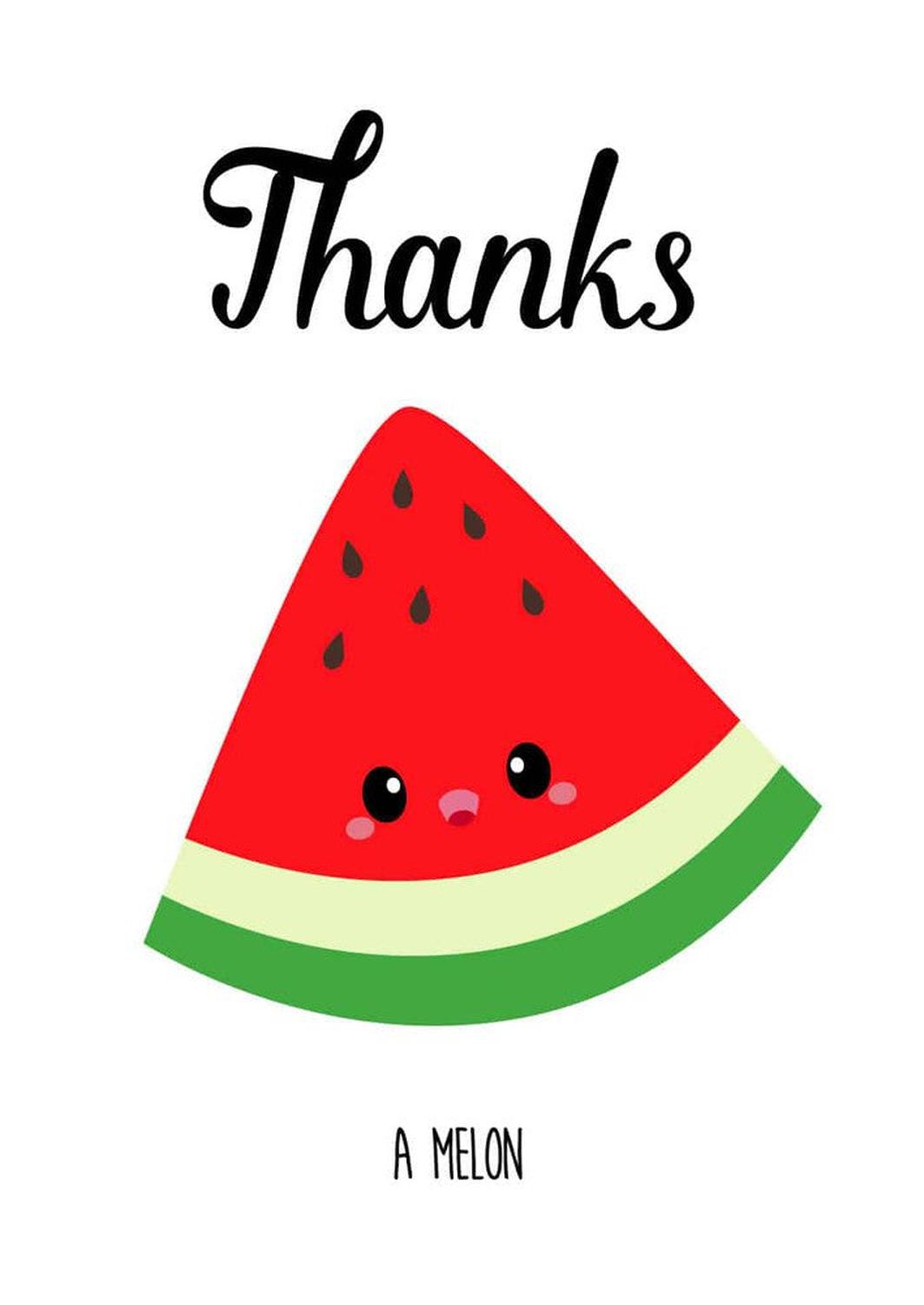 Thanks a melon-Ansichtkaarten-Studio Inktvis-Studio Inktvis