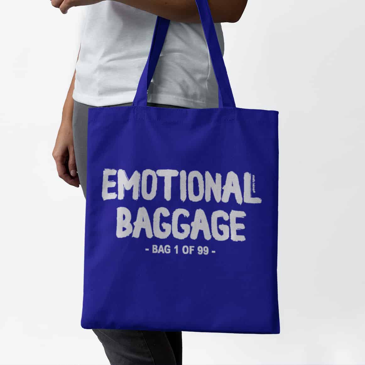 Tote tas Emotional baggage blauw-Studio Inktvis-Studio Inktvis