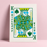Risodruck-Geburtstagskarte Birthday King