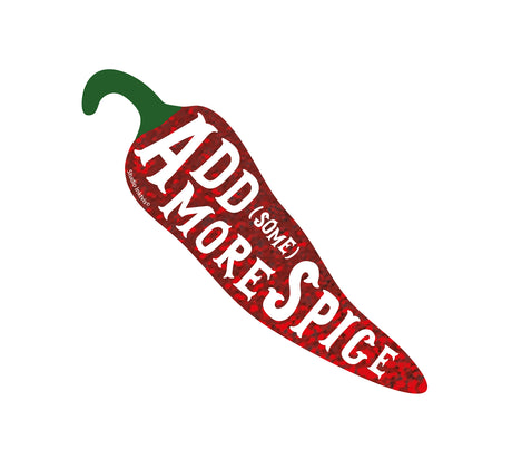Glitter sticker – Chilipeper “Add (some) more spice”


