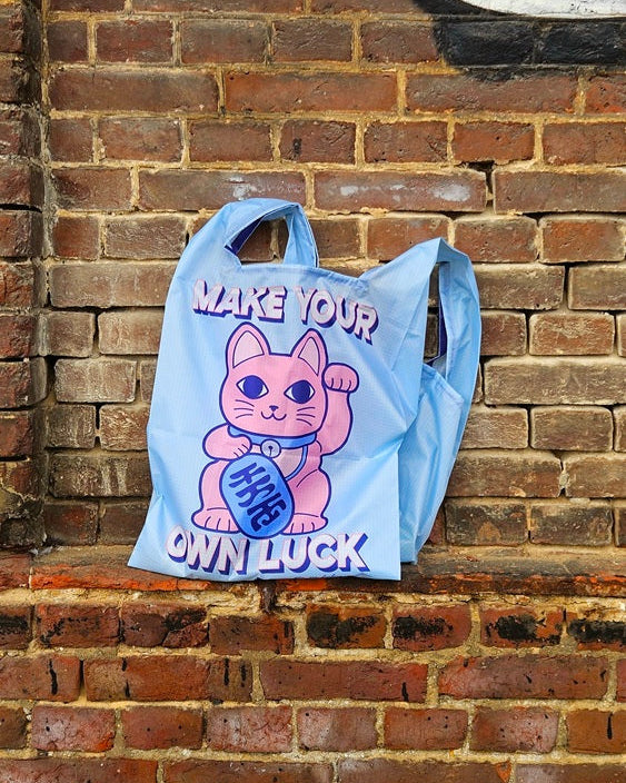 Duurzame Lichtgewicht Shopper – Maneki Neko Make Your Own Luck 