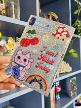 Glitter stickervel Maneki Neko, bloemen en meer-Stickers-Txt-Studio Inktvis