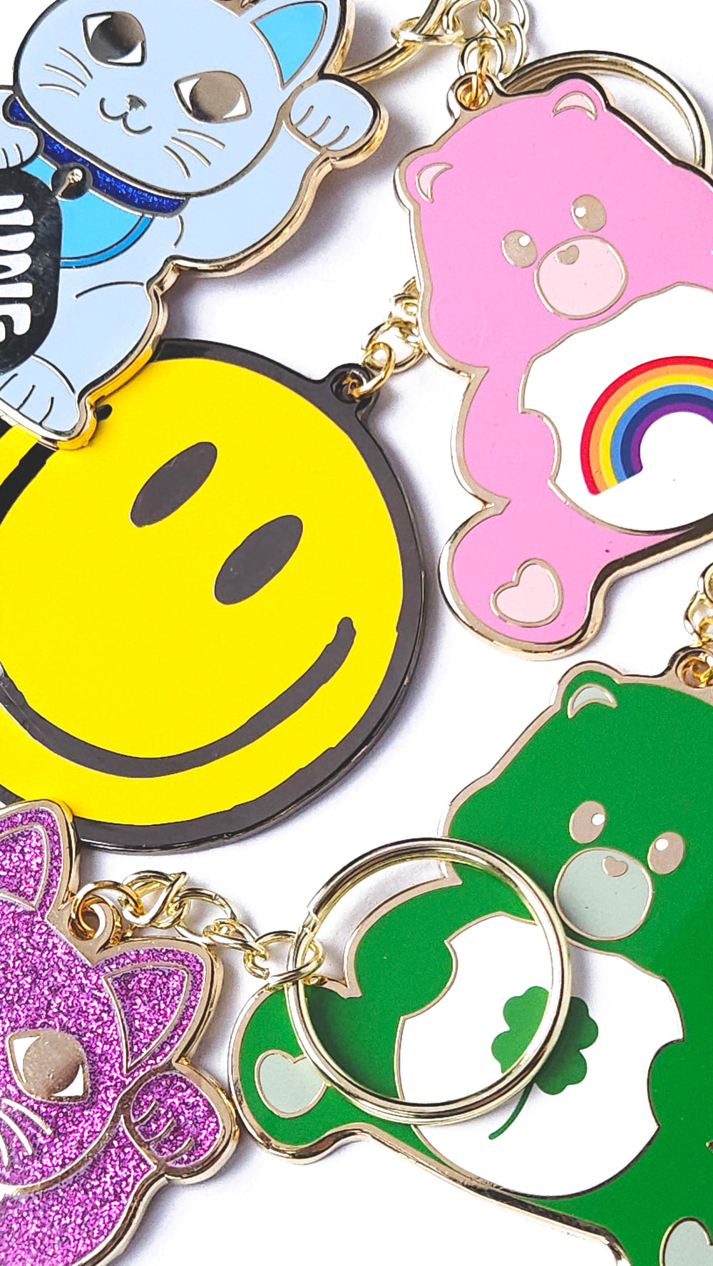 Maneki Neko Sleutelhanger - Gelukskat- Smiley Sleutelhangers-Care bear sleutelhanger