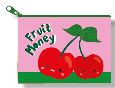 Mini portemonnee Kersen van gerecycled plastic-Portemonnee-Hip-Studio Inktvis