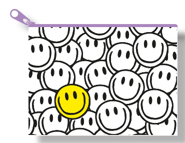 Mini portemonnee Smiley faces van gerecycled plastic-Portemonnee-Fun-Studio Inktvis