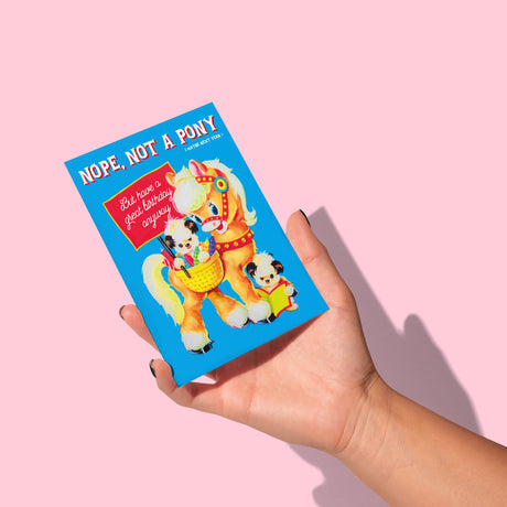 Nope, not a pony vintage with twist verjaardagskaart-Ansichtkaarten-Vin-Studio Inktvis