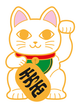 Pin Maneki Neko wit gelukskat-Pins-Fun-Studio Inktvis