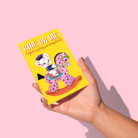 Ride or Die grappige geslaagd kaart rijbewijs-Ansichtkaarten-Vin-Studio Inktvis