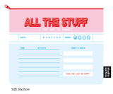 Pouchette etui All The Stuff I Try Not To Forget van gerecycled plastic-Etuis-Txt-Studio Inktvis