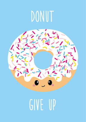 Donut give up-Ansichtkaarten-Studio Inktvis-Studio Inktvis