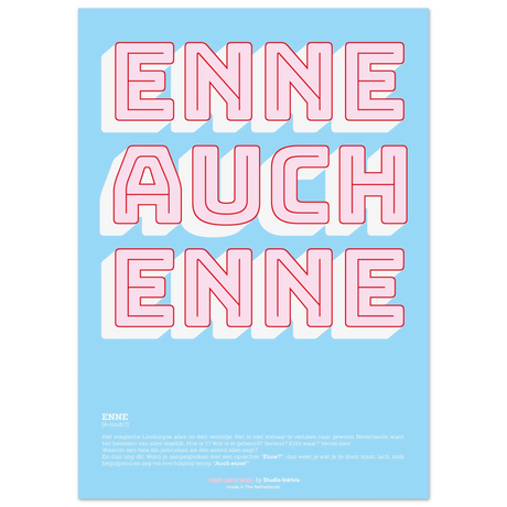 Enne Auch enne - levendige hoge qualiteit print op extra zwaar, mat papier-Posters-Studio Inktvis-50x70 cm-Studio Inktvis