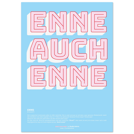 Enne Auch enne - levendige hoge qualiteit print op extra zwaar, mat papier-Posters-Studio Inktvis-A2 (42 x 59.4 cm)-Studio Inktvis