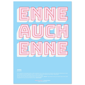 Enne Auch Enne - levendige hoge qualiteit print op extra zwaar, mat papier-Posters-Studio Inktvis-A3 (29.7 x 42 cm)-Studio Inktvis