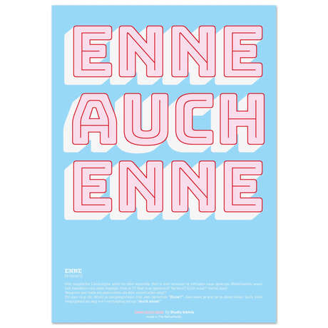 Enne Auch enne - levendige hoge qualiteit print op extra zwaar, mat papier-Posters-Studio Inktvis-A4 (21 x 29.7 cm)-Studio Inktvis